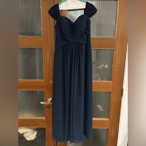 Bill Levkoff gown navy blue worn once